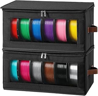 2 Stück 3D Drucker Filament Aufbewahrung mit Griff für 12 Rollen
