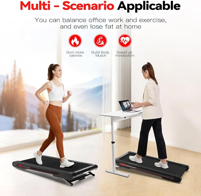 Sperax Walking Treadmill Pad with APP, 3 in 1 Under Desk Treadmill, 400W Low Noise Walking Vibration Pad with Remote Control,Portable Treadmills for Home Office image 6