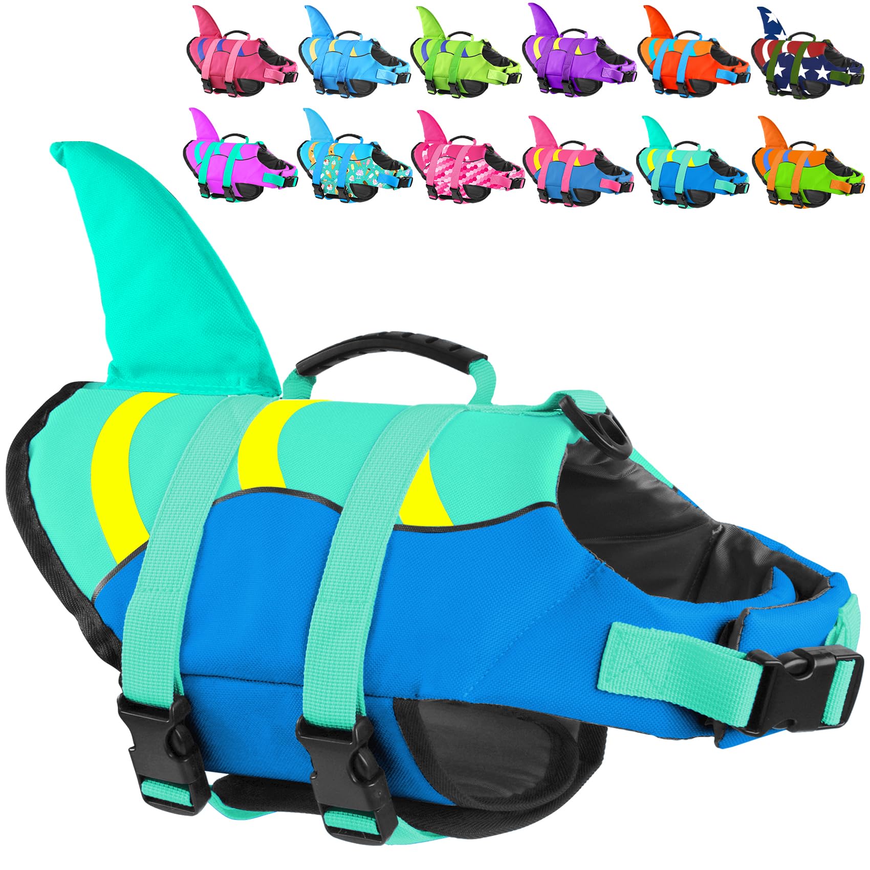 Fragralley Shark Fin Dog Life Jacket,