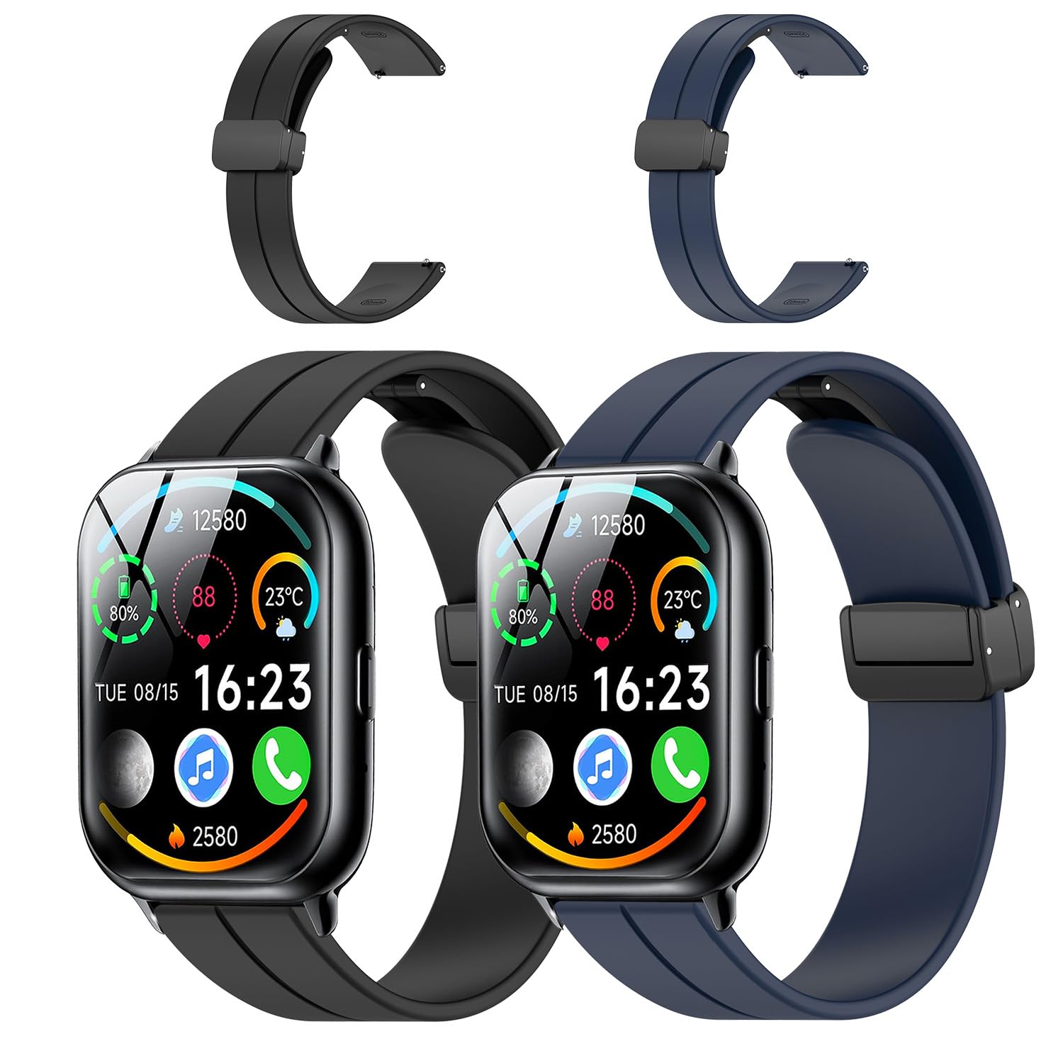 Amazon.co.jp: [HUKWIMO] 【2本セット】 koolep R8 ウォッチ バンド