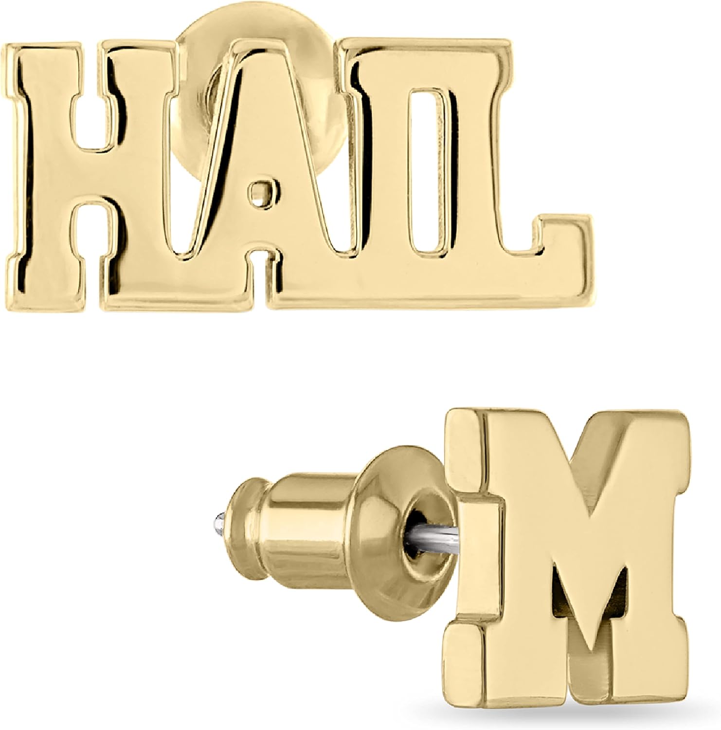 Stone Armory Michigan Wolverines Earrings - Mix and Match 18K Gold Plated Earrings - Hypoallergenic for Sensitive Ears - University of Michigan Gifts for Women