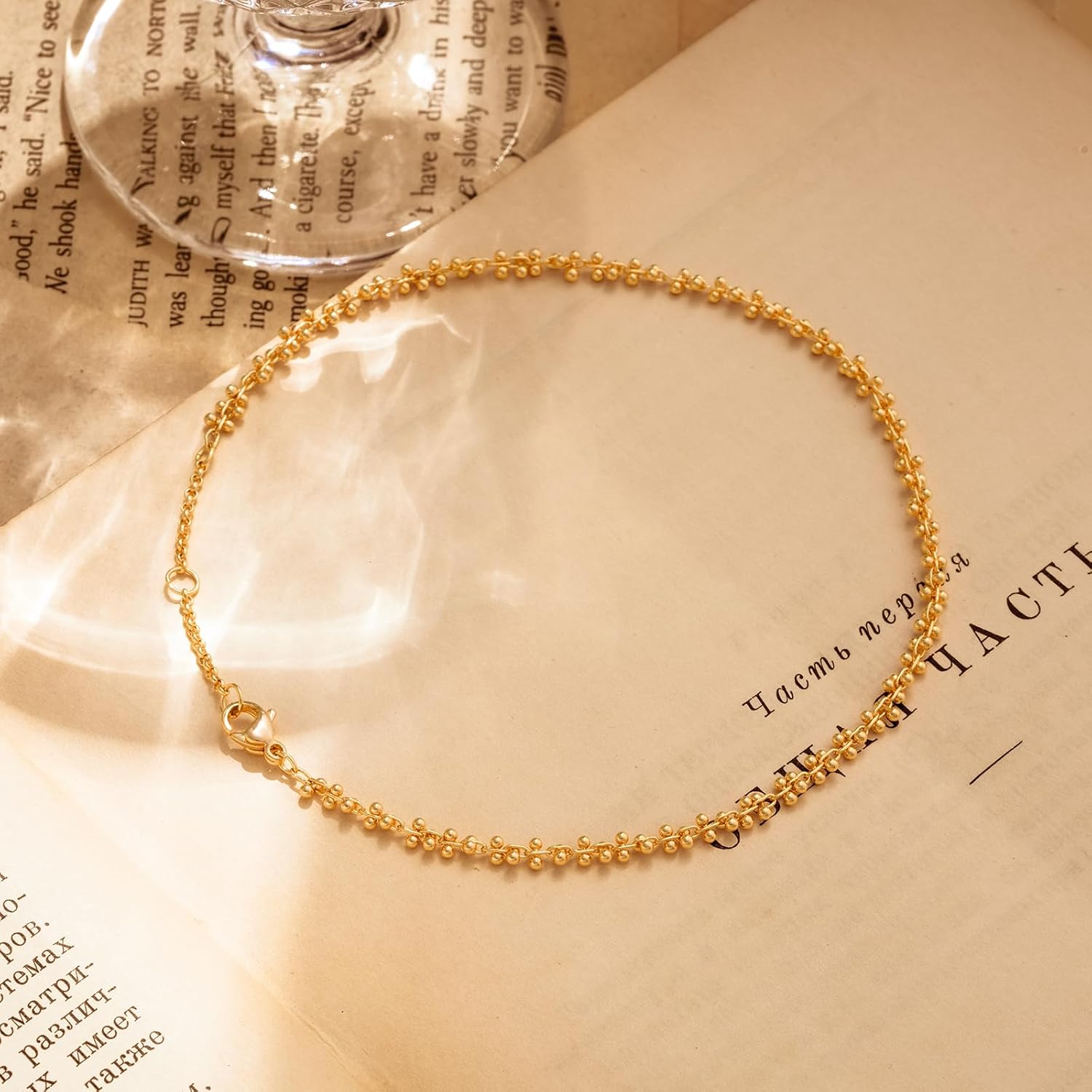 MTMY Gold Anklets for Women 14K Gold Plated Tiny Bead Anklet Colorful Tassel Foot Chain Dainty Adjustable Cute Summer Beach Boho Anklets Jewelry Gift - Image 5