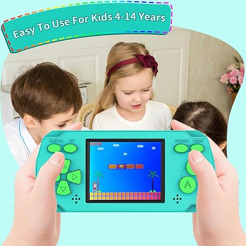 Miniatura 4 de Handheld Game for Kids, Portable Gaming Player with Built in 218 Classic Retro Video Games, Mini Arcade Electronic Toy for Birthday Gift, Needs 3PCS