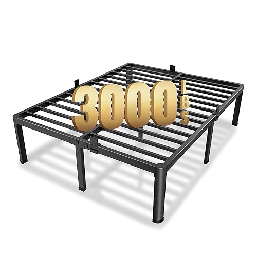 MAF 14 Inch Queen Metal Platform Bed Frame with Round