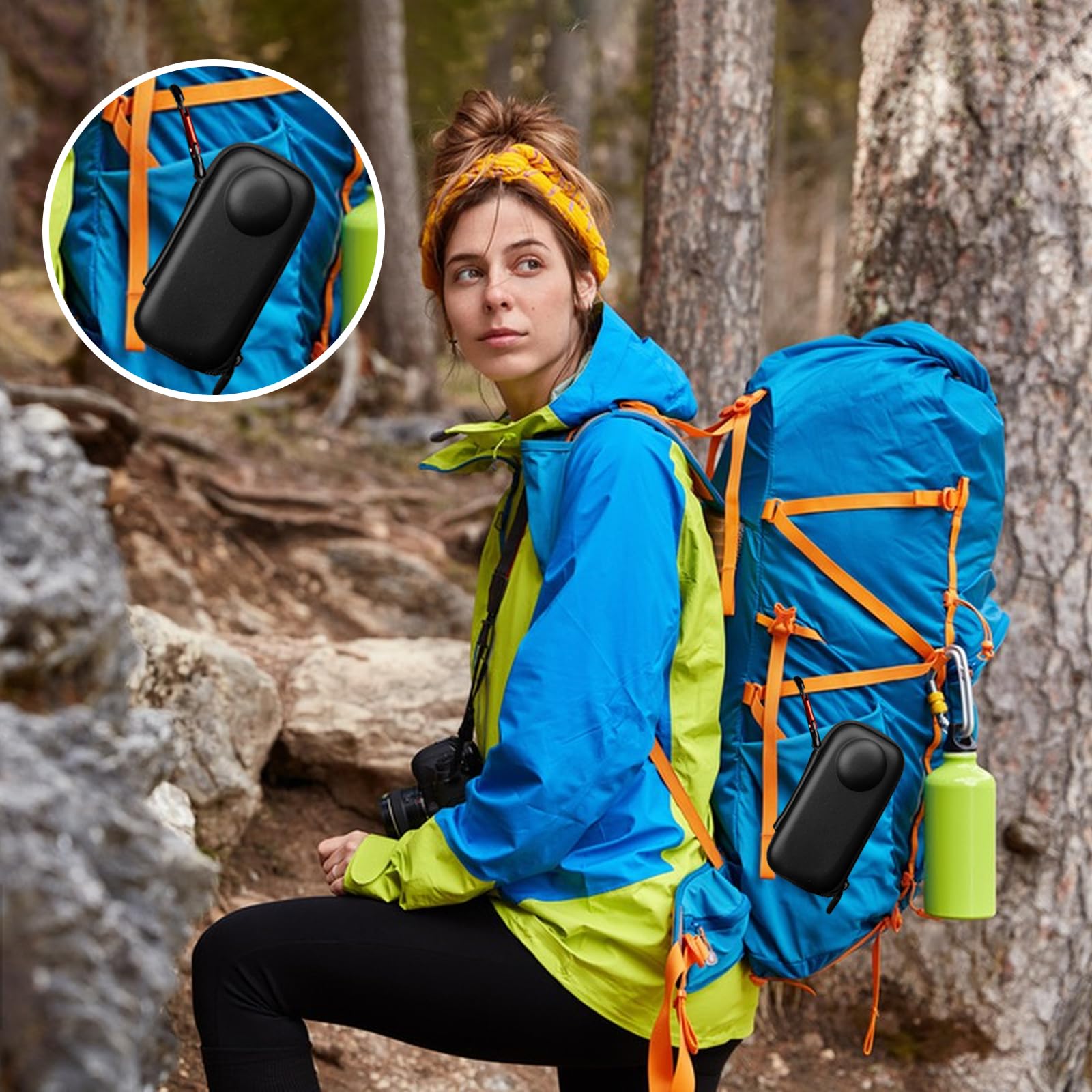 Insta360 X3 6-in-1 Kit mit Linsenschutz, Tasche mit Case und Karabiner, Displayschutz für Action-Kamera