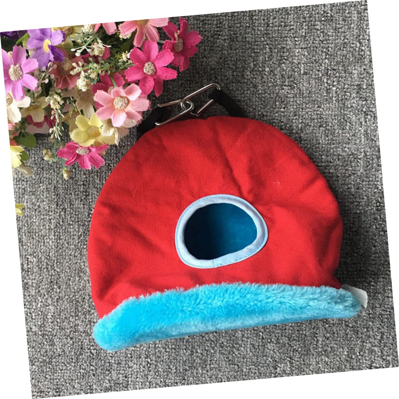 FRCOLOR 3 Piezas Cama Cacatúa Cabaña De Pájaros Hamaca De Hámster Pájaro De Invierno Pájaro De Peluche Perico Cama De Ardilla Choza De Loros Muñecos Mantener Caliente Pájaro De Juguete