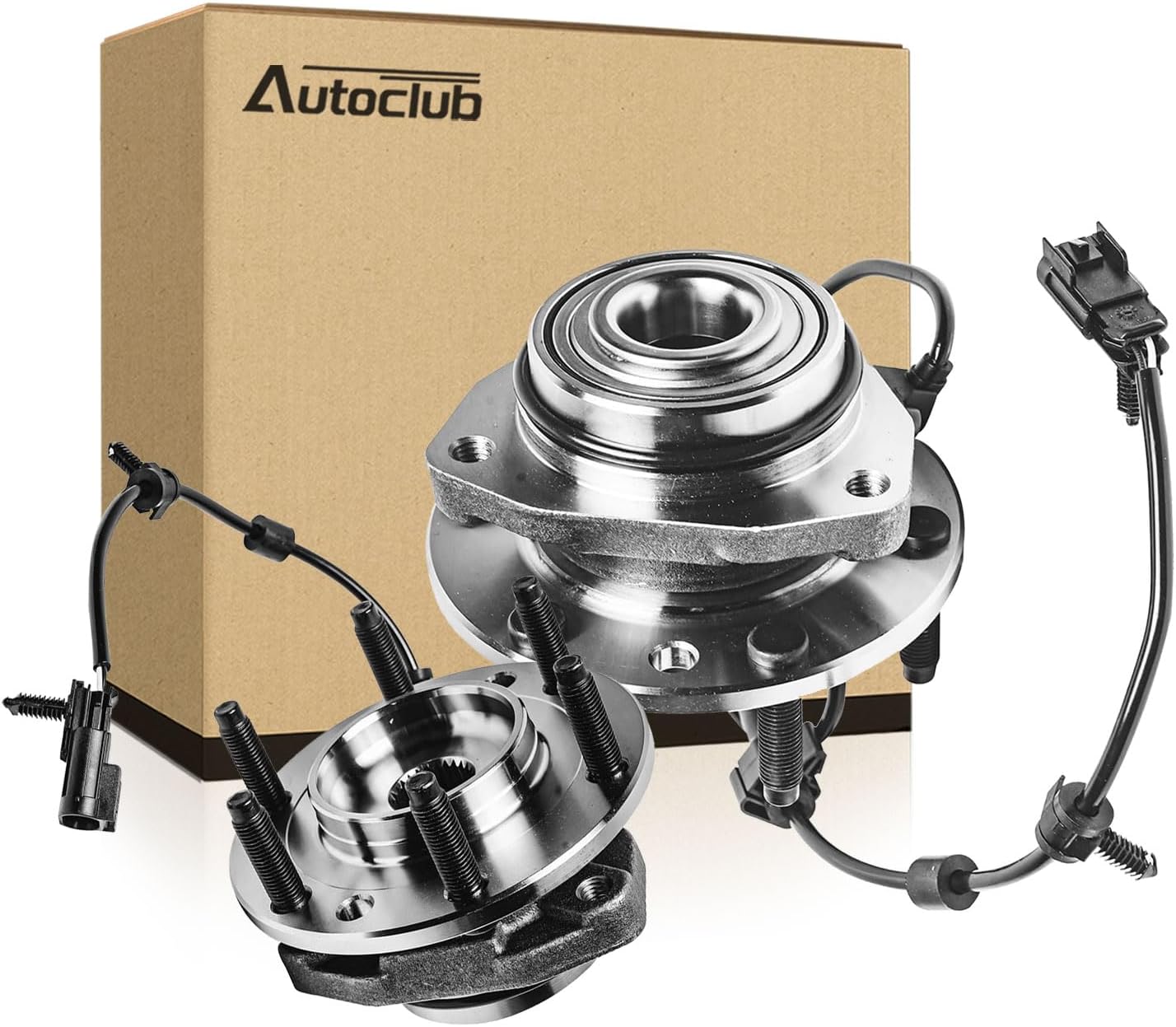 AUTOCLUB Front for 2002 2003 2004 2005 2006 2007 2008 2009 Chevy Trailblazer Wheel Bearing Hub Assembly, for 2003 2004 2005 2006 Chevy SSR, for GMC Envoy XL XUV Replacement, 513188 2Pcs [w/ABS]