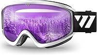 Vista 12 de WISTON OTG - Gafas de esquí y snowboard para hombres, mujeres y jóvenes, 100% protección UV W1