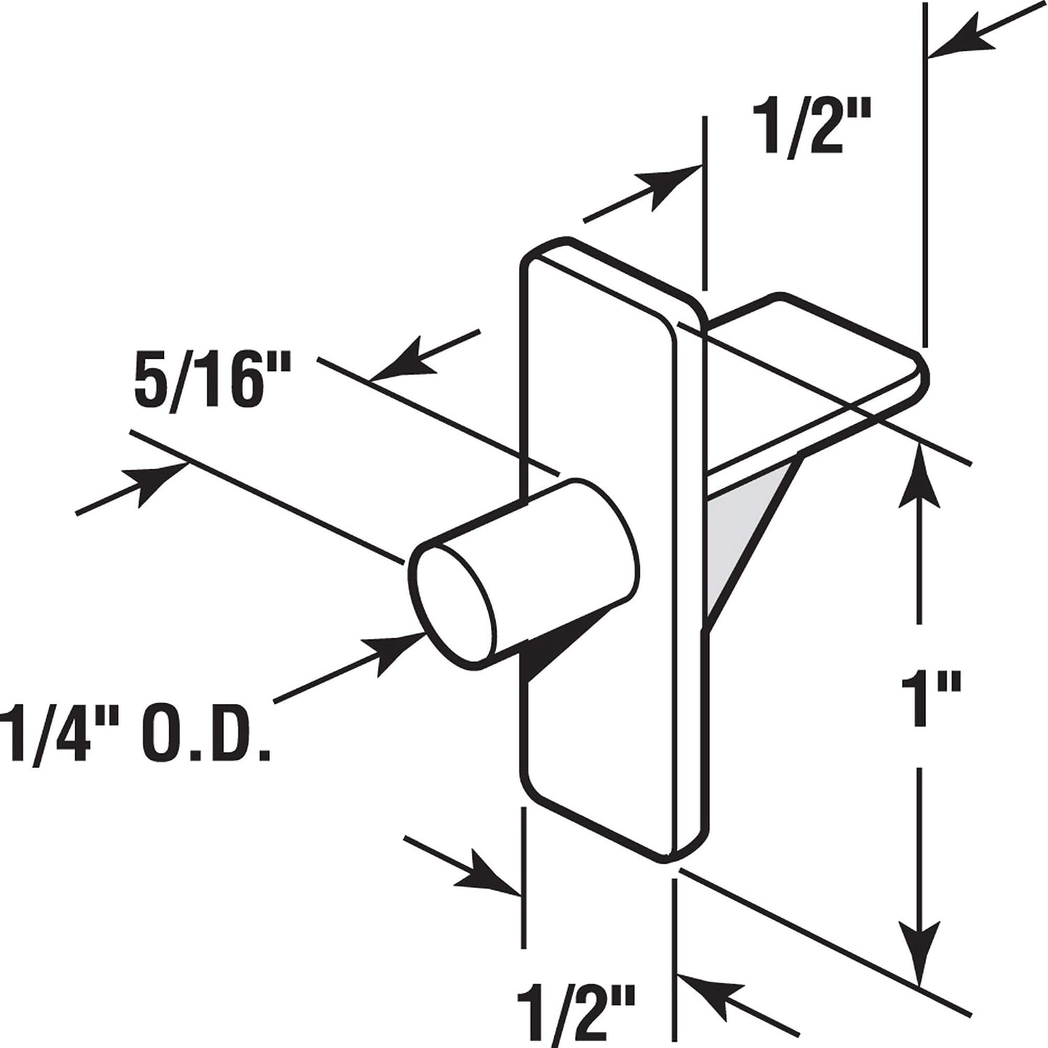 Slide-Co 241945 Not Available Shelf Support Peg, 1/4", Brown