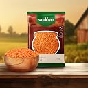 Amazon Brand - Vedaka Unpolished Red Masoor Dal (Split) | 2 Kg | Rich In Protein | No Cholesterol | No Artificial Flavours & Preservatives gallery image