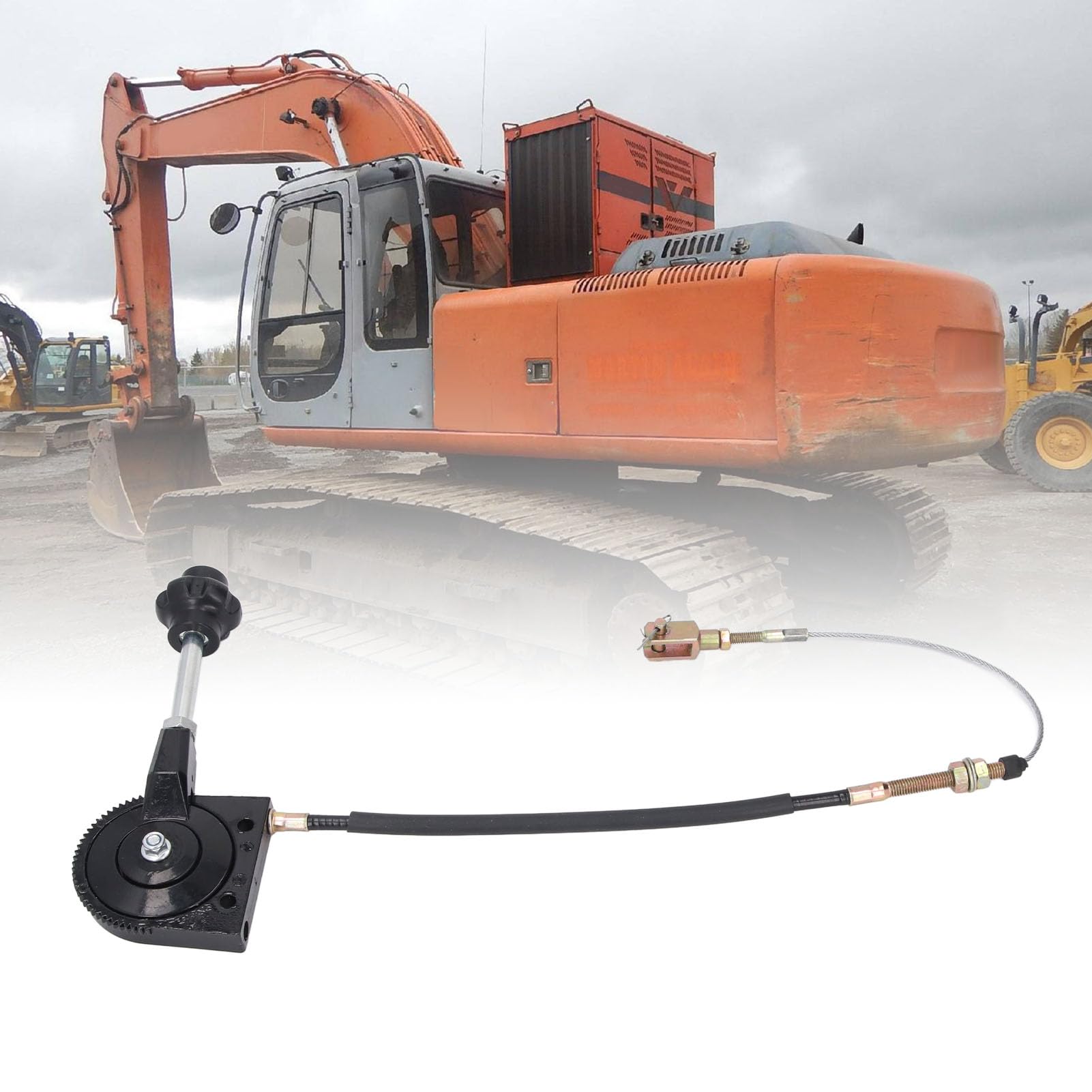 Bagger-Drossel Klappens Teuerung Kabel, Bagger-Drossel Kabel, PU-Edelstahl-Manuelle Drossel Klappens Teuer Leitung Beschleuniger Kabel, Ersatz für EX230 EX230 Bagger Mischer (0,6 m)