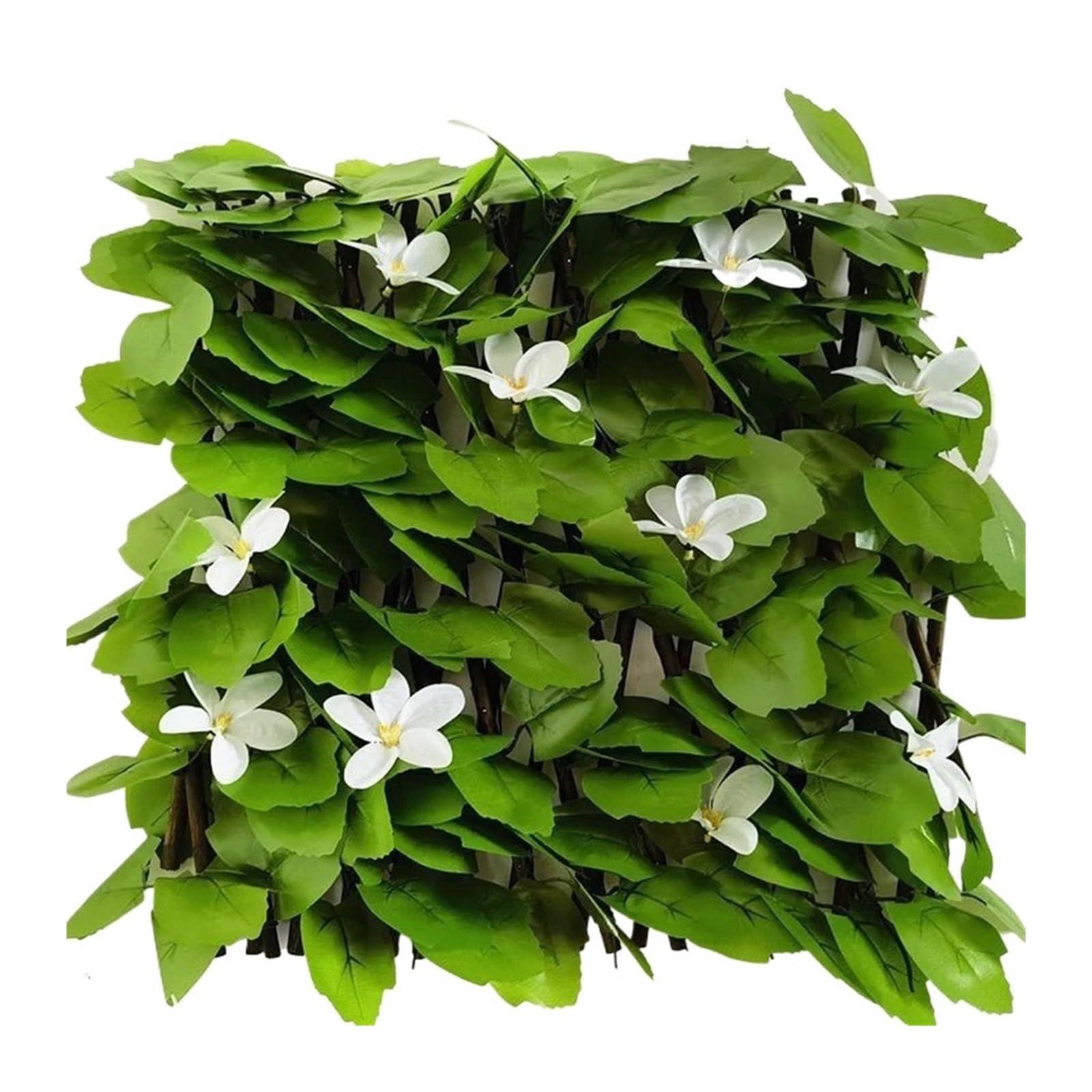 Brise vue fleurs artificielles haie retractable plastique balcon