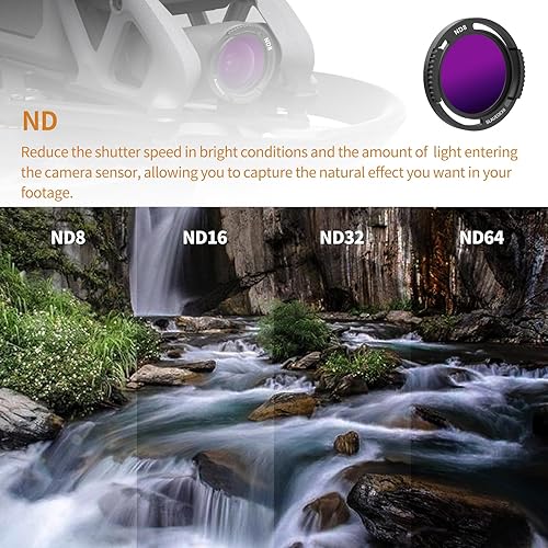 Miniatura 5 de BLAUEOCHI Paquete de 3 filtros mejorados (UV CPL ND16) para DJI AVATADJI O3 AIR Unit, uso en drones FPV DIY con unidad de aire O3, marco de aluminio