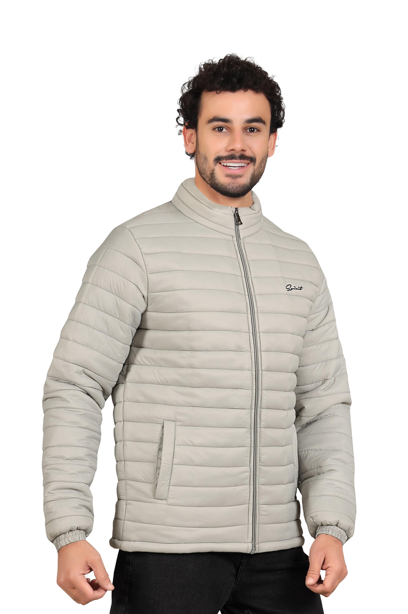 SPIRIT Men Solid High Neck Full Sleeve Jacket-GROUPSPM1991