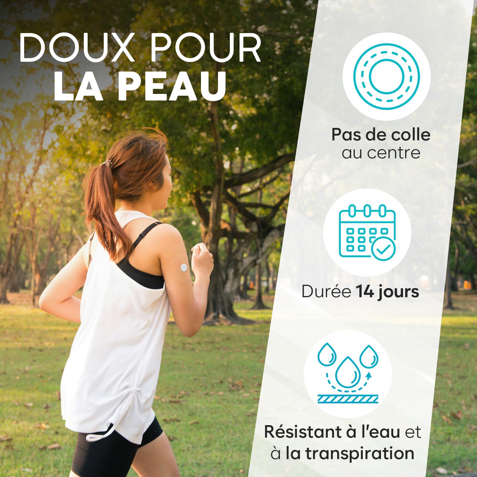 Protection Pour Capteur Freestyle Libre 2 - Lot De 45 Patchs Transparents - Adamson - Neuf