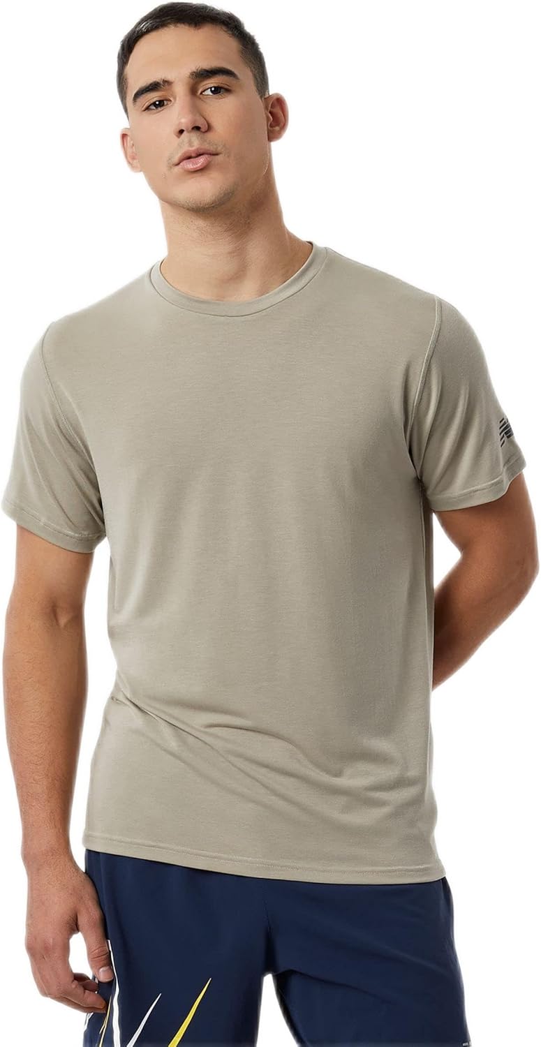 New Balance Mens R.w.tech Dri Short Sleeve