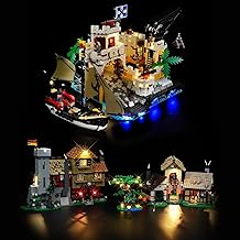 LED Lighting Kit for Lego Medieval Town Square 10332 and Pirates Fortress Building 10320,Light Up Your Blocks Model-NOT Included The Model Set