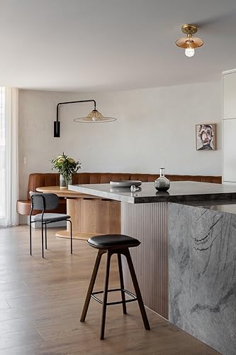 Miniatura 4 de Phansthy Lámpara colgante de techo E26 vintage con pantalla de metal colgante semiempotrada, lámpara colgante industrial Edison para cocina,