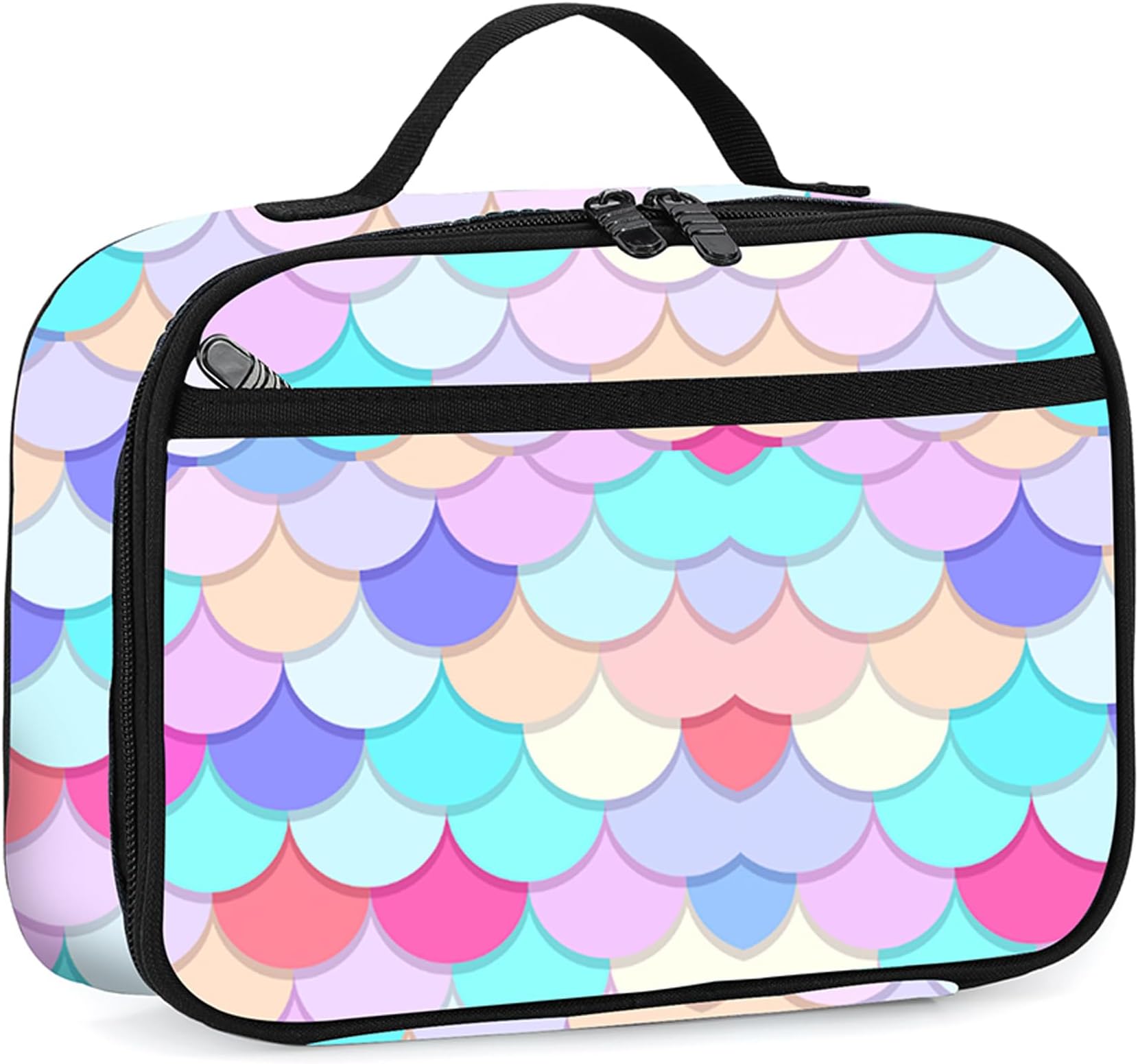 rickyh stylerickyh style Lunch Box with Padded Liner, Spacious Insulated Lunch Bag Durable Thermal Lunch Cooler Pack with Strap for Men Women Boys Girls Adults School Sports Beach Picnic Work Camp,2 Pocket