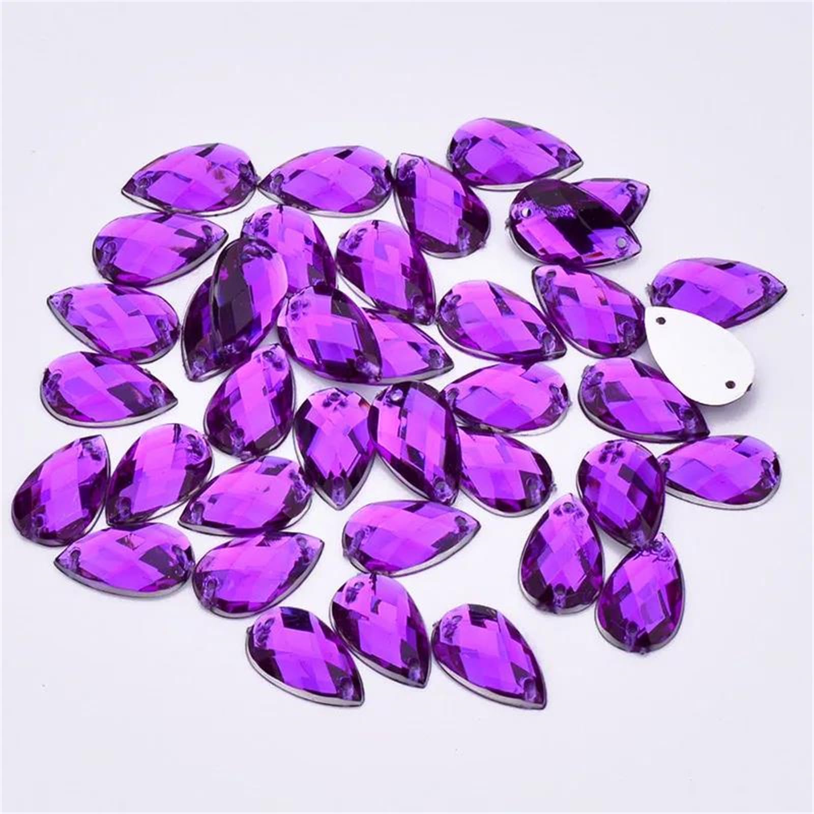 Vogrtcc 200 szt. 13 x 18 mm Ab łezka płaskie plecy akrylowe przyszyte stras szycie kryształowe kamienie diamenty na ubrania sukienka rzemiosło
