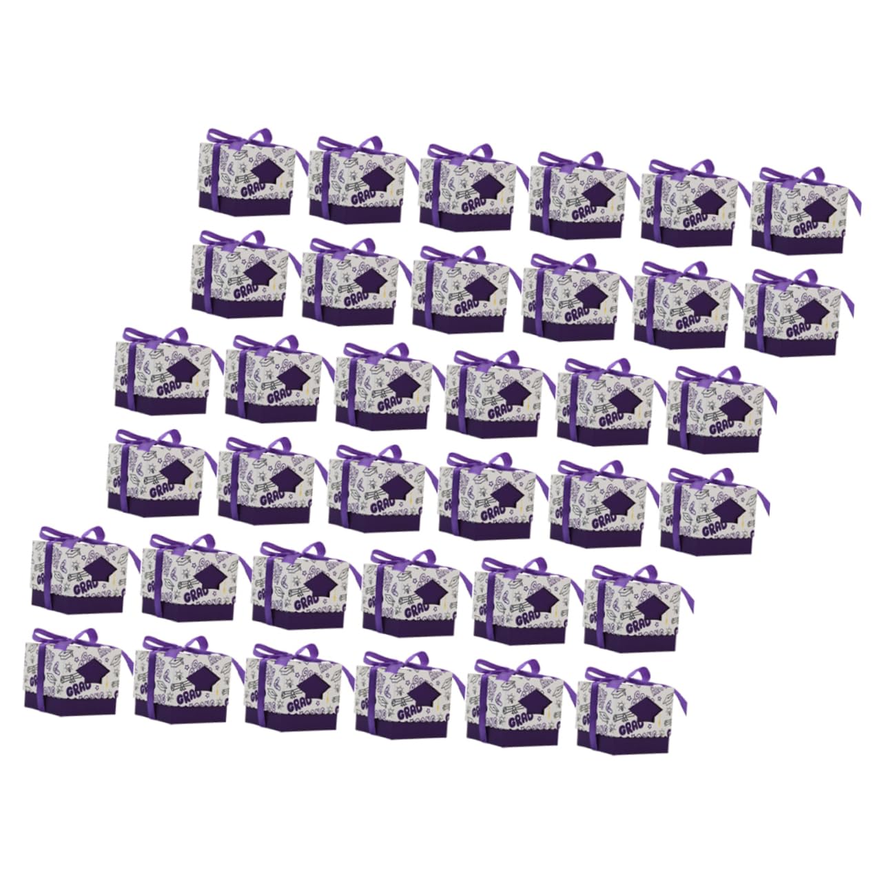 PENIKOKO 50 Stück Abschlusskappen Bonboniere Papiertüten für Abschlussfeier Kreative Geschenkkarten zur Dekoration der Abschlussfeier Kleine Süßigkeitenboxen für Partys Verpackungen