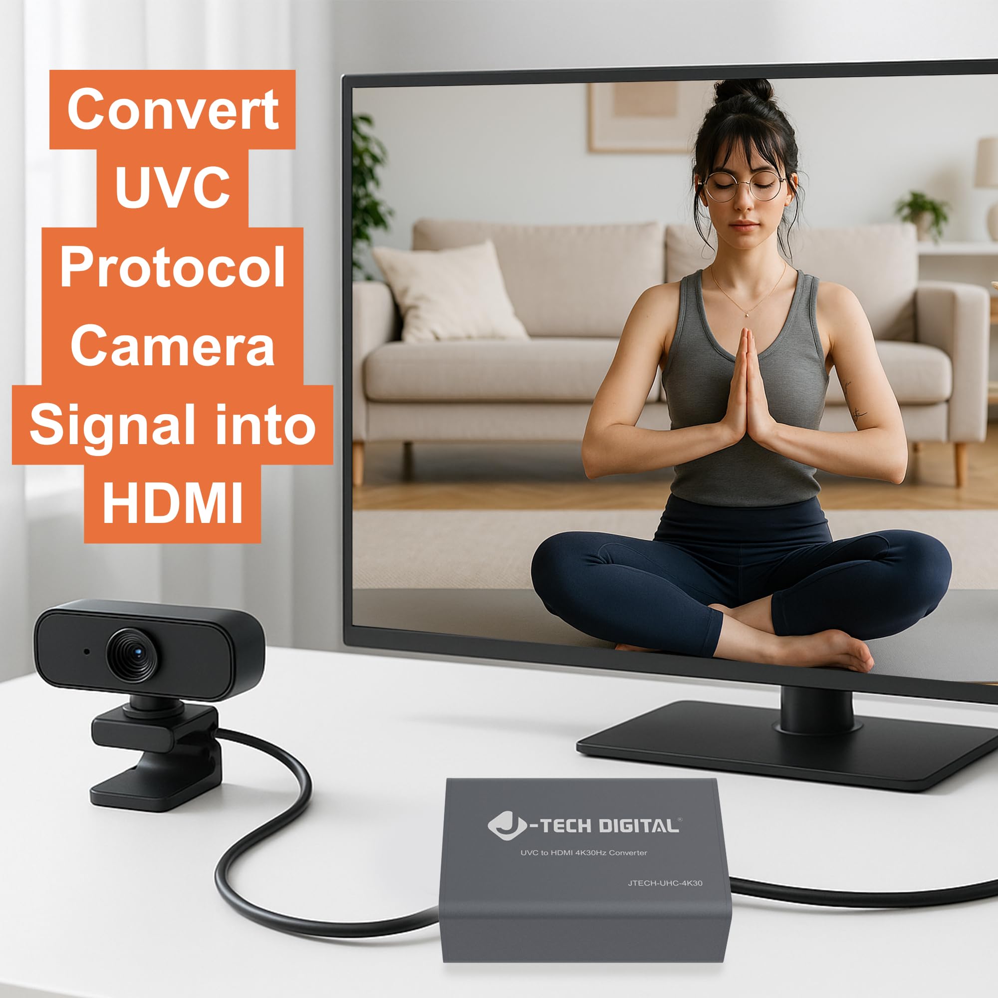 Amazon | J-Tech デジタルUVC→HDMI変換アダプター 4K 30Hz USBカメラ