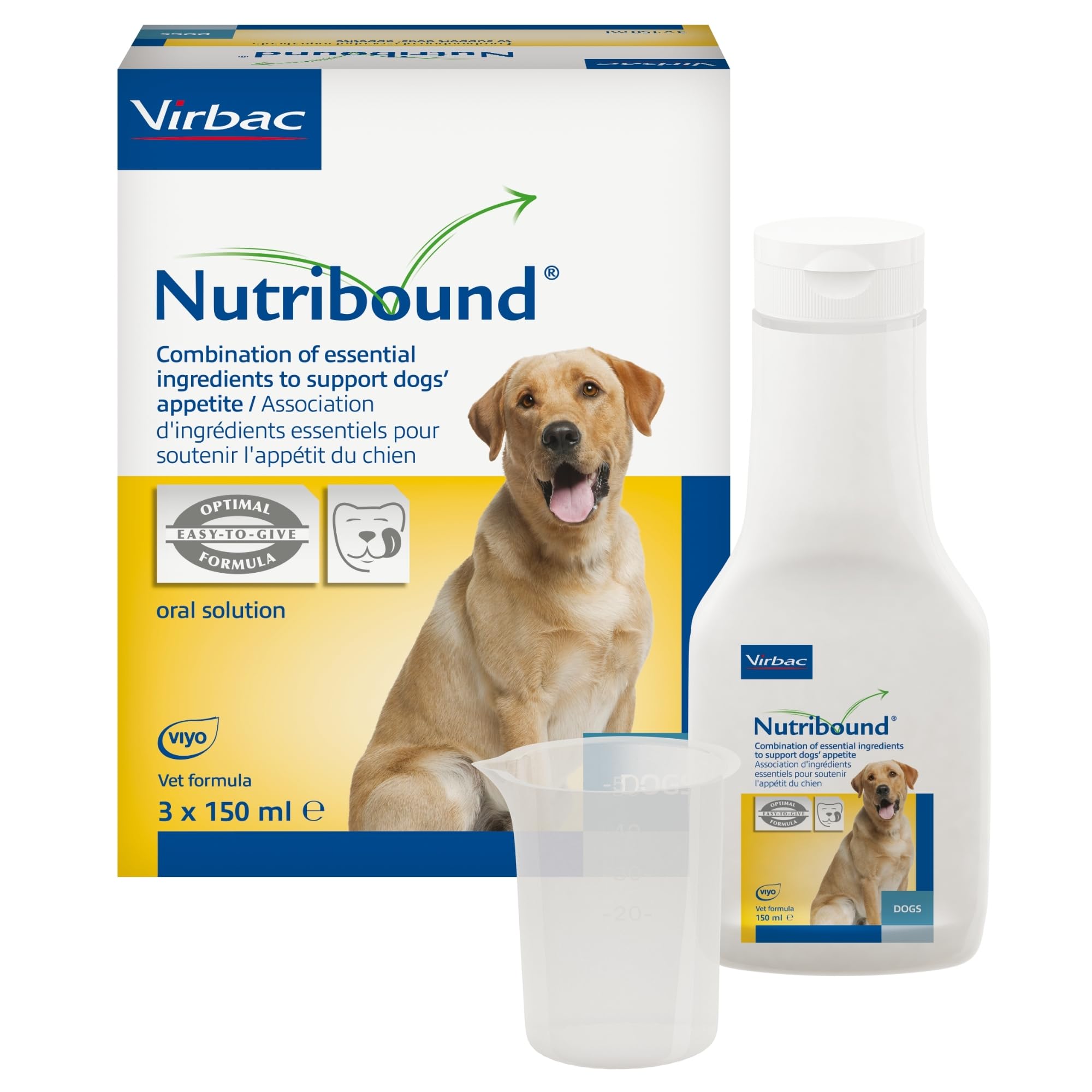 Virbac 3597133067583 Nutribound 3 Botellas para Perros - 150 ml