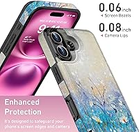 Vista 188 de LETO para iPhone 15 Pro Funda tipo cartera - Tapa tipo folio con patada - Diseños de moda - Tarjetero - Funda protectora para mujeres y niñas - 6.1