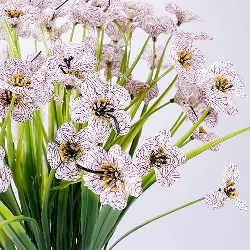 Miniatura 2 de JEMONG 30 paquetes de flores artificiales para exteriores, resistentes a los rayos UV, flores falsas que no se decoloran, plantas de plástico