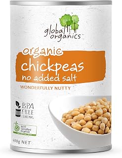 Global Organics Chick Peas Canned No Salt 400 g
