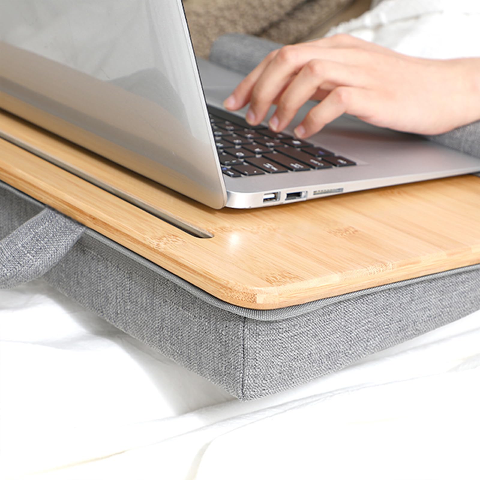 Laptopständer | Ergonomisches Schreibtischzubehör mit Handgelenkauflage – Laptoptisch für Bett – Sofa Auto Arbeitstisch Büro Schlafzimmer Haus