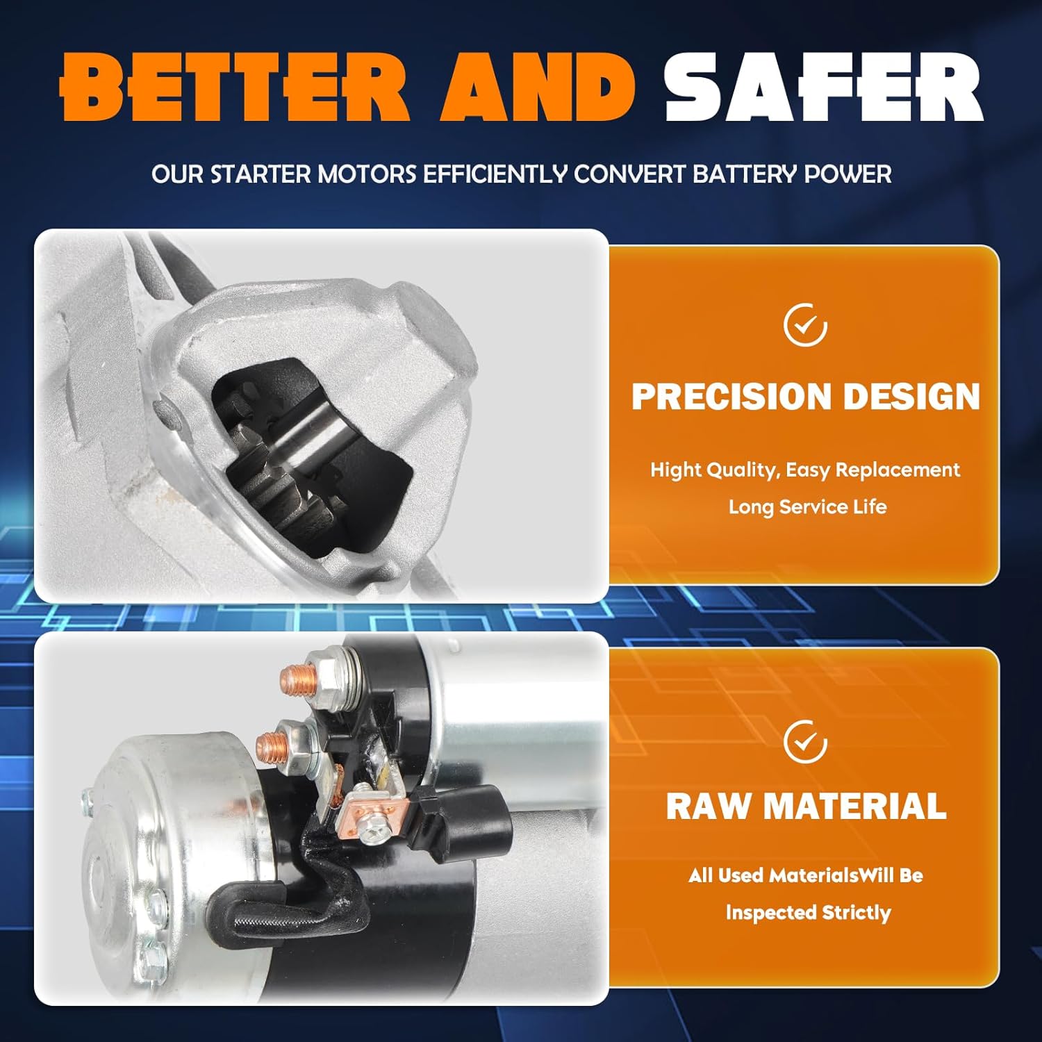 Starter Compatible with 4.7L Jeep Grand Cherokee 1999 2000 2001 2002 2003 2004 4.7L, Replace M0T91181 M0T91181ZC M0T91181 SMT0316 41048206