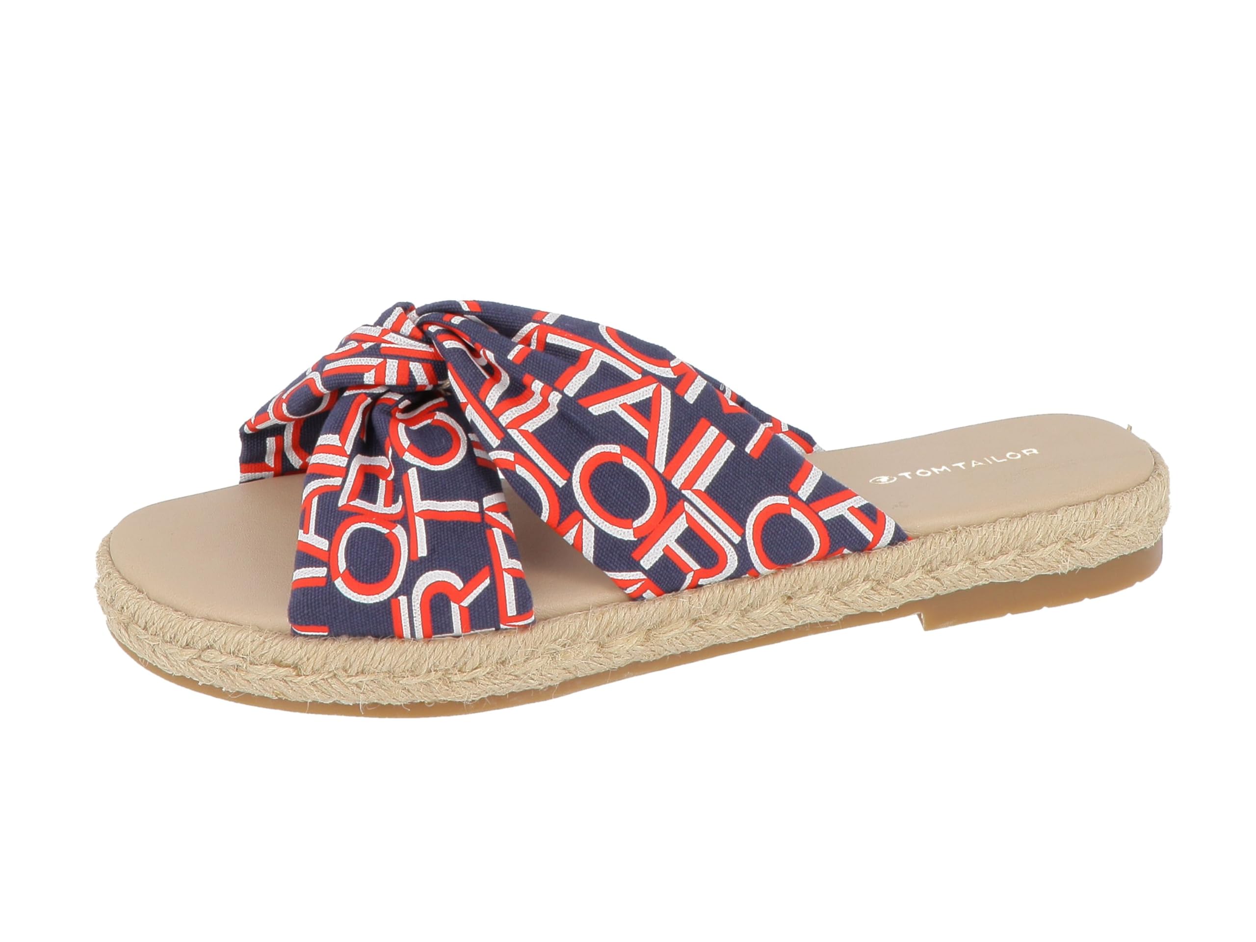 TOM TAILOR Women's 5398504 Loafer Flat, Navy White Red, 6.5 UK