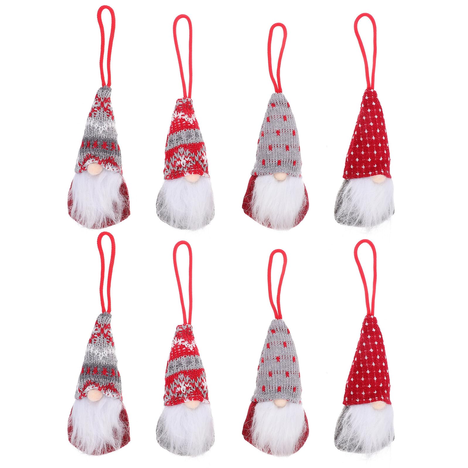 8 Stück Teiliges Weihnachtszwerg Anhänger aus Leichtem Plüsch Skandinavische GNOME Deko für Weihnachtsbaum Langlebige Tragbare Christbaumschmuck für Festliche Weihnachtsdekoration