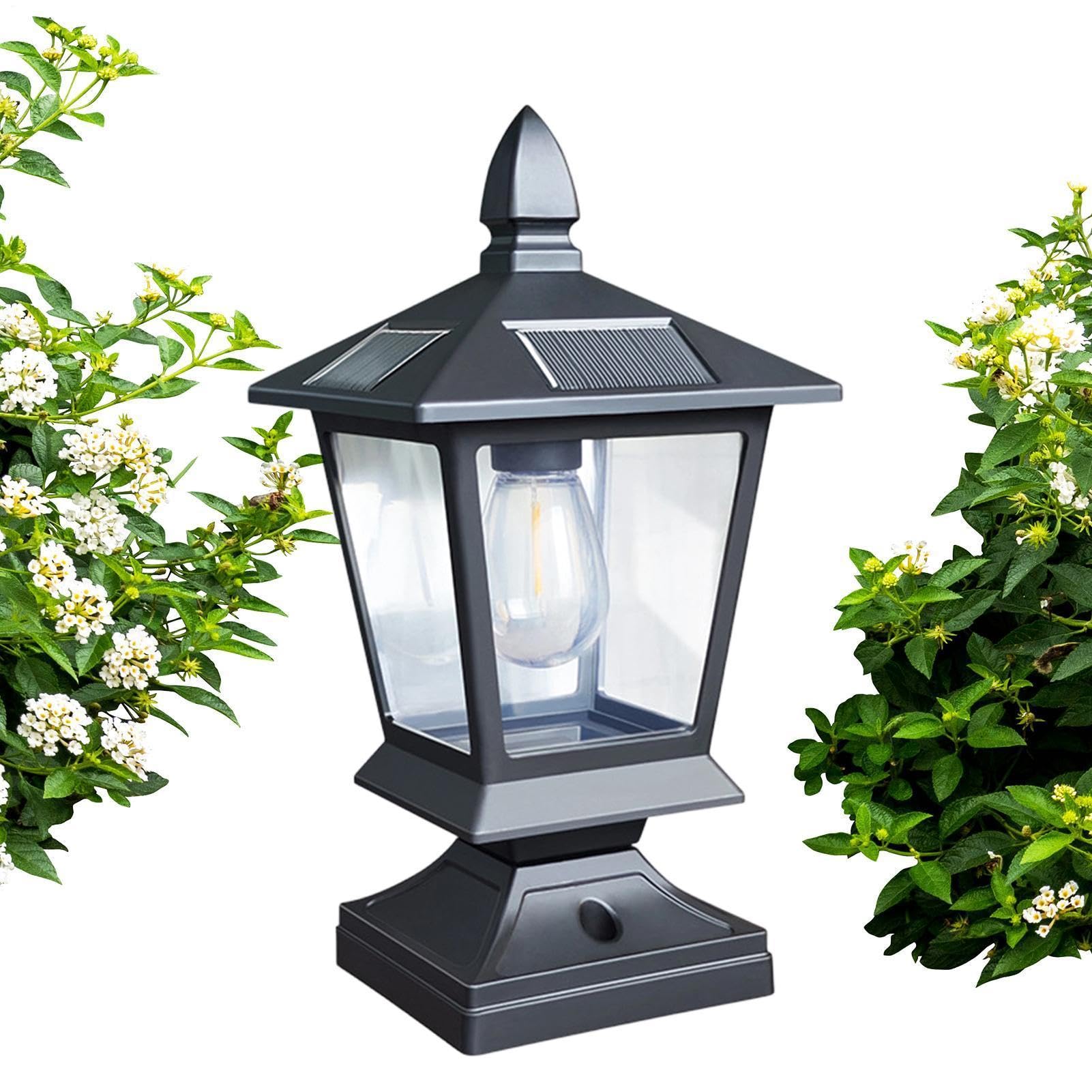 Post Solar Lights Outdoor,Intelligent Waterproof Decorative Pathway Lamps | Yard Pole Lights,for Garden Fence Backyard Patio Lawn Pathway Porch Courtyard