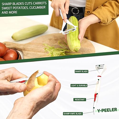 Miniatura 3 de MAJESTIC BM Mandoline Food Slicer - Rebanador de papas fritas - Cortador de mandolina de cocina - Rebanador de mandolina para cocina - Rebanador de