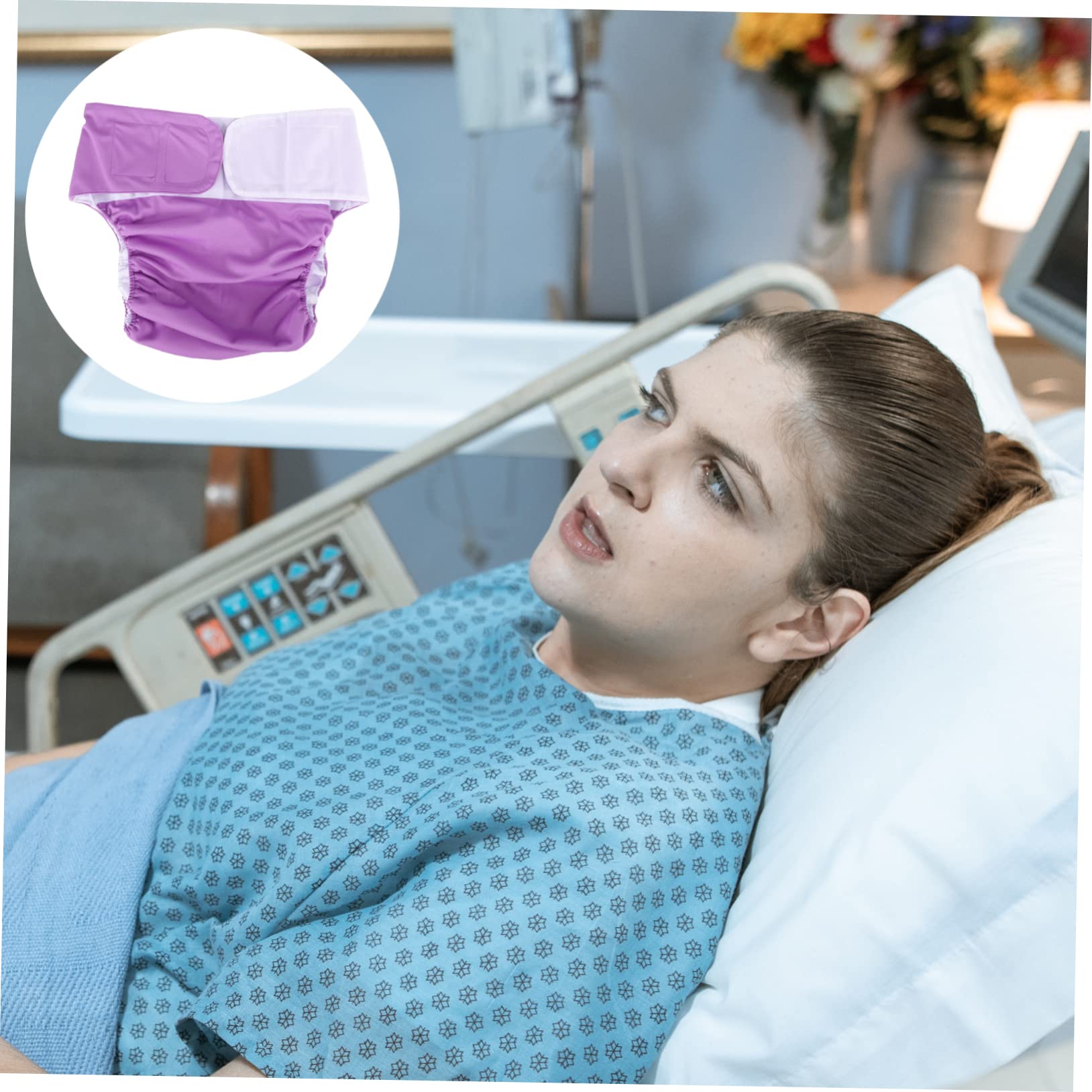 FRCOLOR 2 Pz pannolino anti-perdite pannolino per adulti per incontinenza pannolini lavabili riutilizzabili pannolini anziani per anziani pantalone per orinatoio appiccicoso Pile