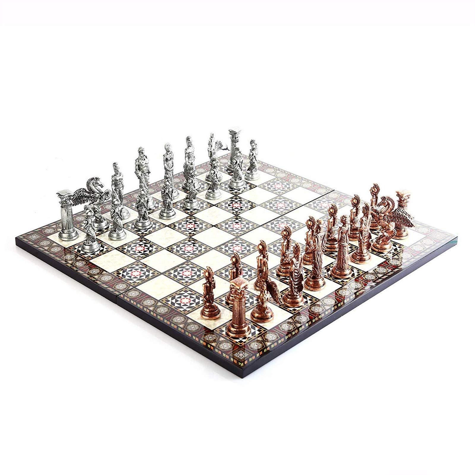 メタル　チェスボード　駒 年代物 メタル チェスボード 駒