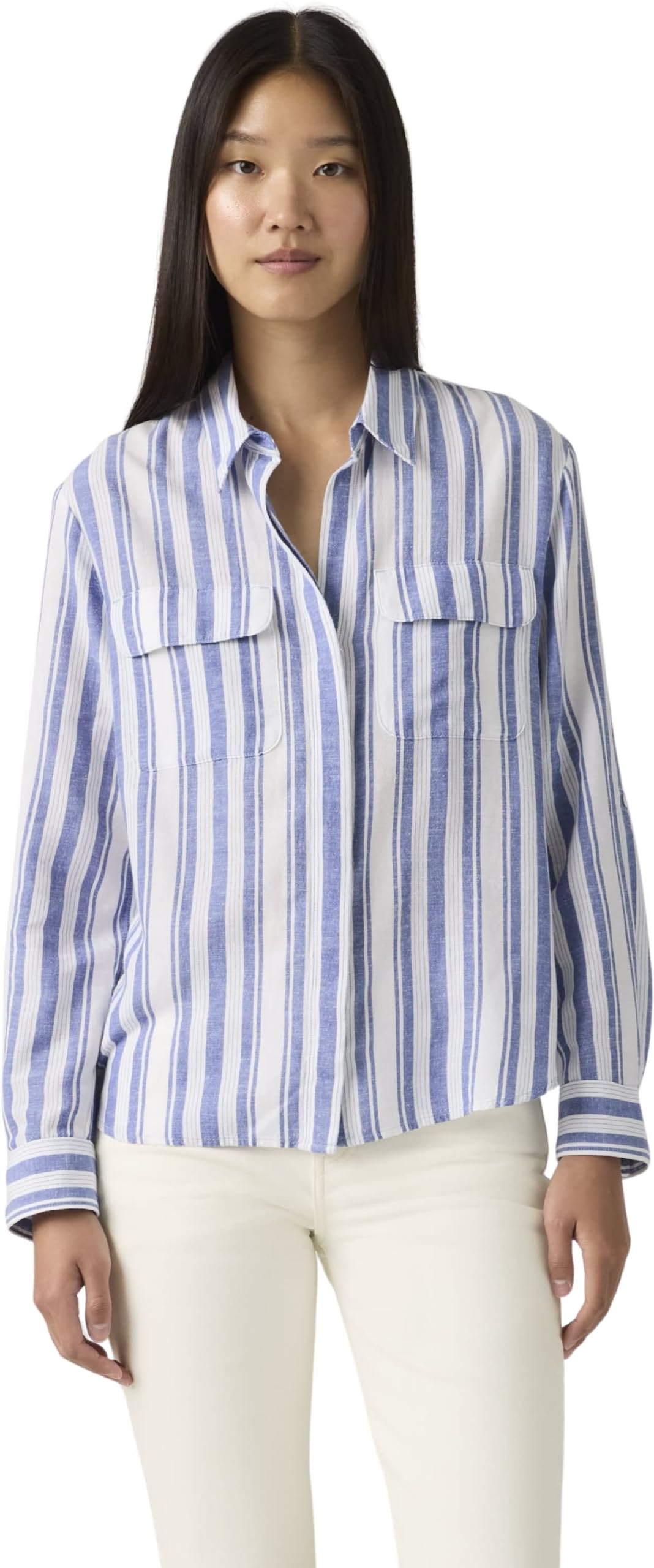 Levi's Mujer Blusa Elaine Utility con Tapeta de Botones, Relaxed Fit
