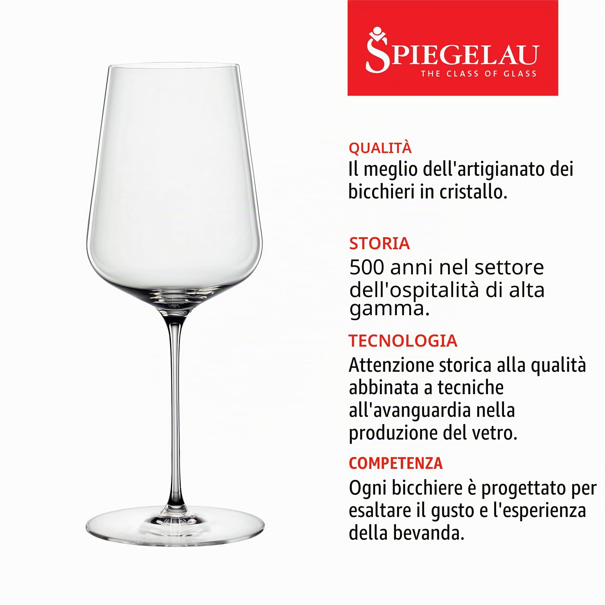 Spiegelau & Nachtmann Bicchieri Universal in Cristallo Definition Set da 6
