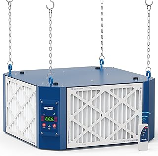 ALORAIR 360 Degree Intake Air Filtration System Woodworking - (1050/1350 CFM) with Strong Vortex Fan, Hanging Mode for Garage Works Shop, Shop Dust Collectors, Purecare 1350