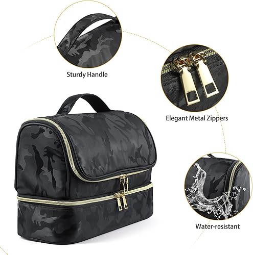 Miniatura 4 de Pripher Estuche de viaje de doble capa compatible con Dyson Airwrap Styler con compartimento impermeable, bolsa de viaje portátil impermeable bolsa