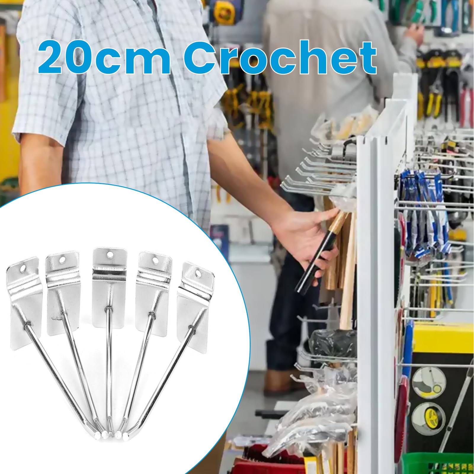 Crochet Panneau Mural, 25 Pcs Crochets Pour Panneau Rainuré