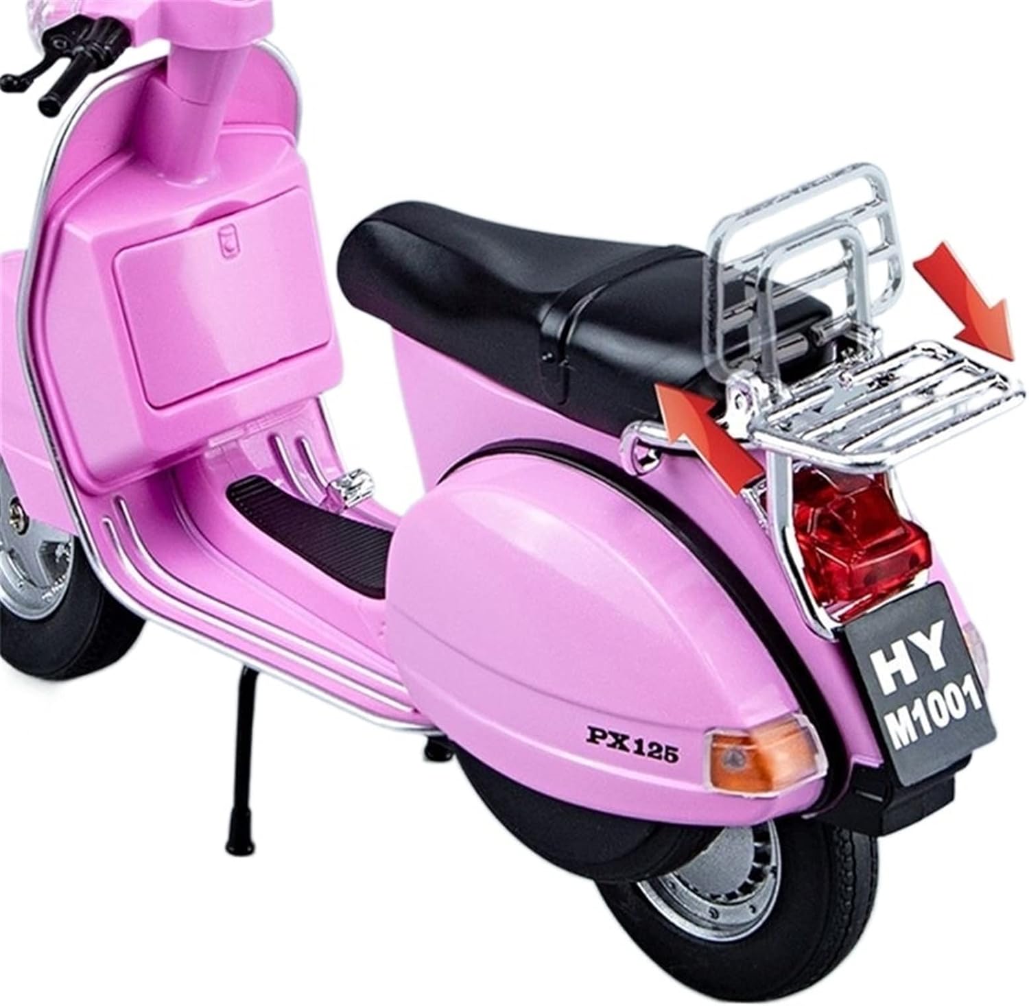 HTASFCI Motorcycle Model for Vespa Px125 1/10 Scale Vehicle Model Alloy Die-Casting Motorcycle Model Leisure Scooter Replica Classic Motorcycle Collectibles Souvenirs Gifts Ornaments(Green)