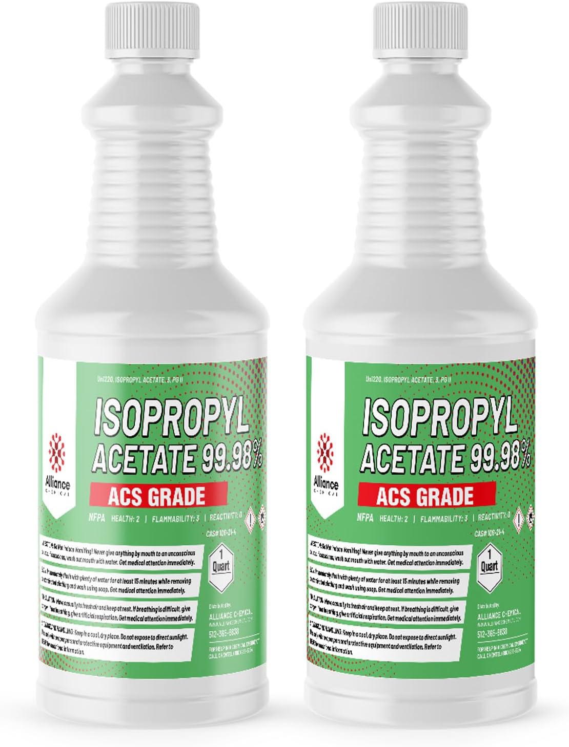 Isopropyl Acetate 99.98% ACS Grade - 2 Quart - Effective for Organic Synthesis and Laboratory Applications