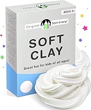 Original Stationery Soft Clay for Slime Supplies - Modeling Clay Art Supplies for Kids - Add to Glue and Shaving Foam to Make Fluffy Butter Slime [230 Grams 9 Ounces Makes +10 slimes