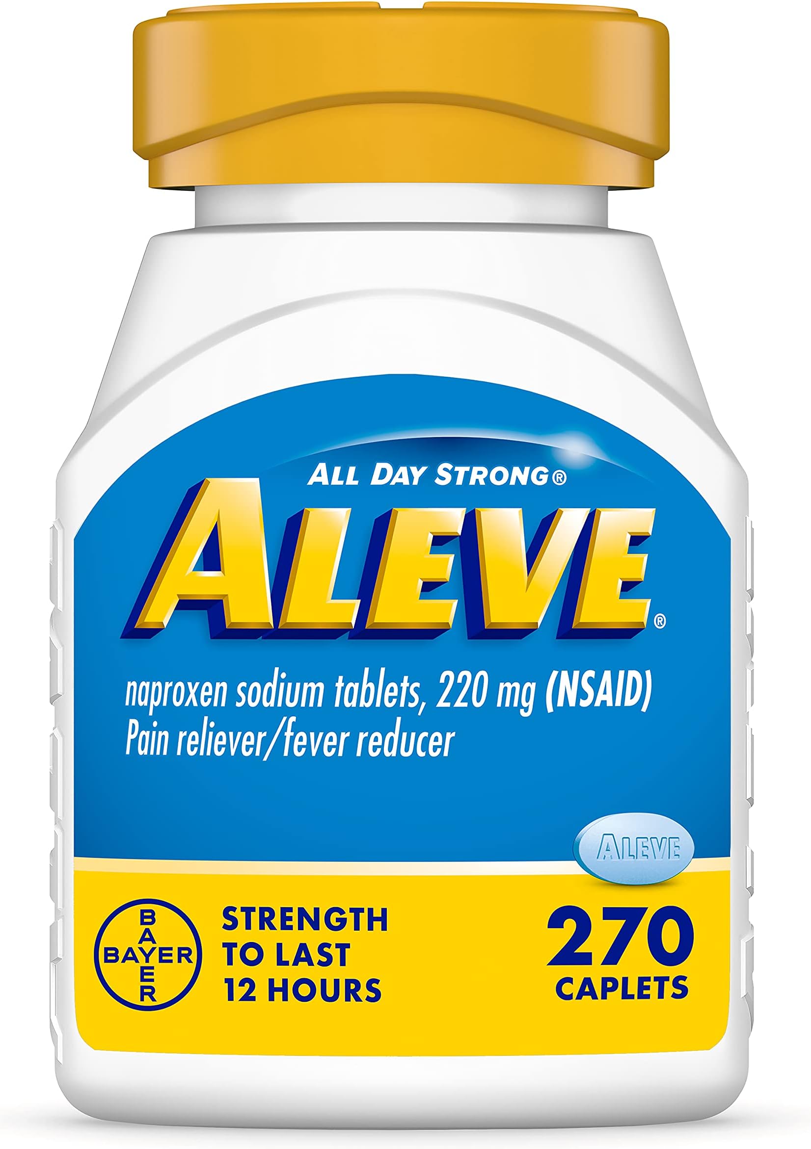 Aleve Caplets, Naproxen Sodium 220 mg (NSAID), Pain