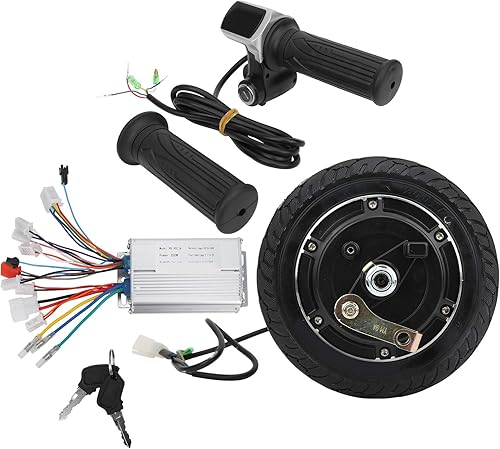 Kit de motor de cubo de scooter eléctrico, kit de cubo de conversión de motor de rueda de 48 V 350 W, accesorio de motor sin escobillas para scooter