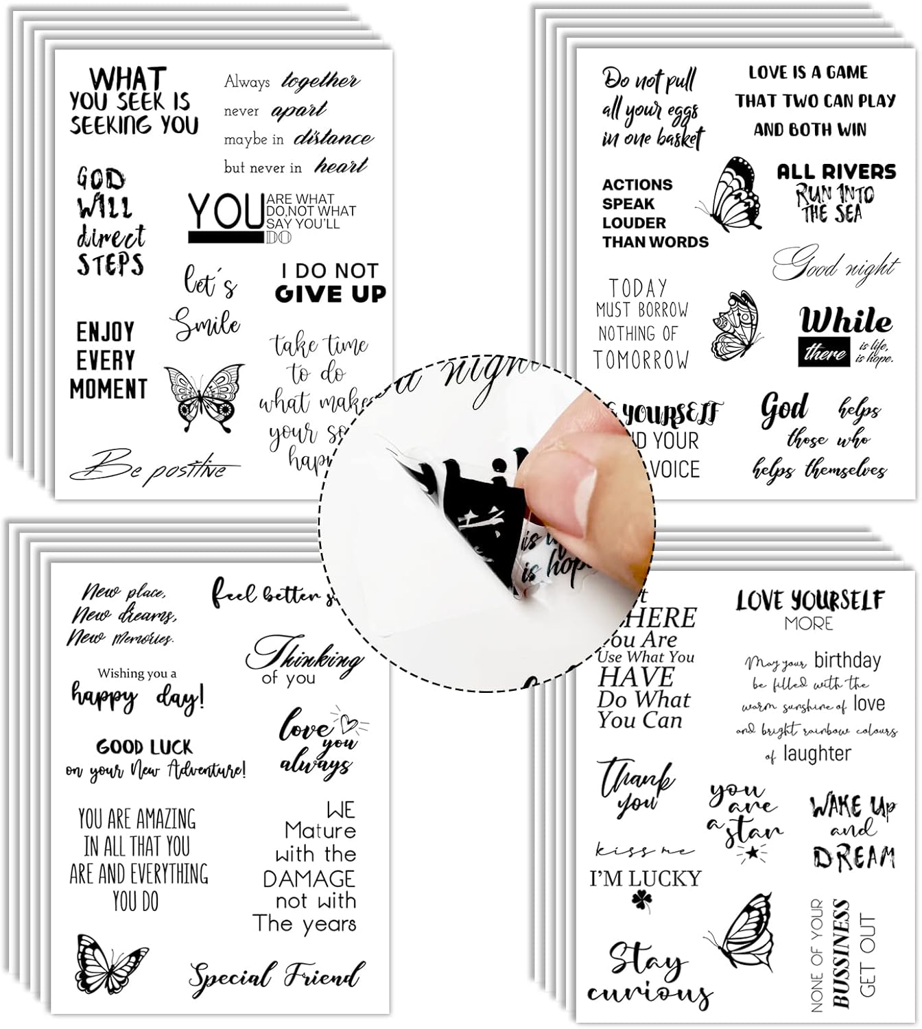20 Pcs Planner Inspirational Quote Stickers Nice Word
