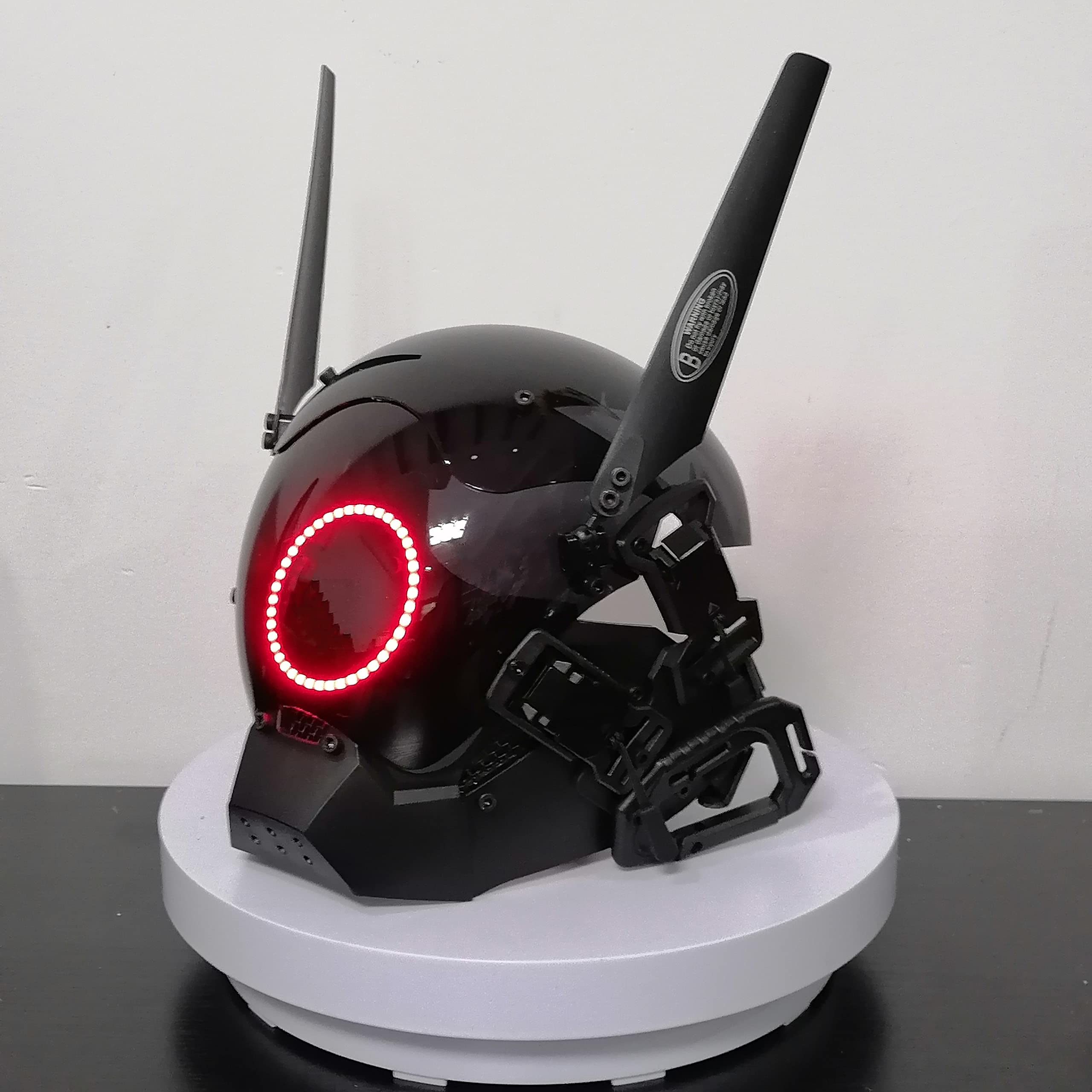 サイバーパンク アンテナ付きヘルメット マスク ディスプレイ台座付属 サイバーパンク アンテナ付きヘルメット マスク ディスプレイ